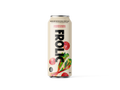 Frolic sparkling water can with fruit graphics on a white background